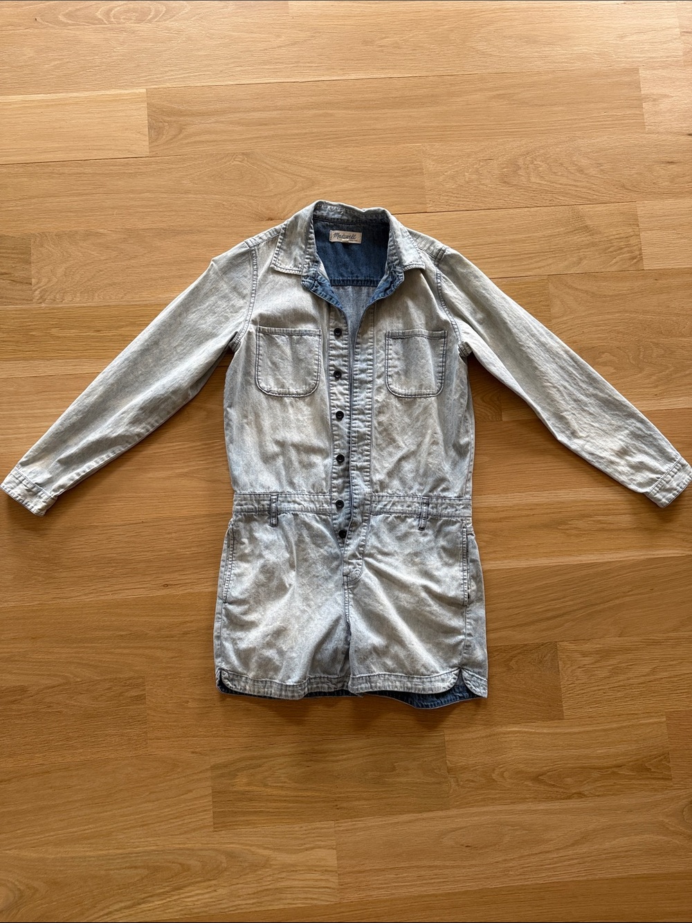 Madewell Light Wash Denim Romper